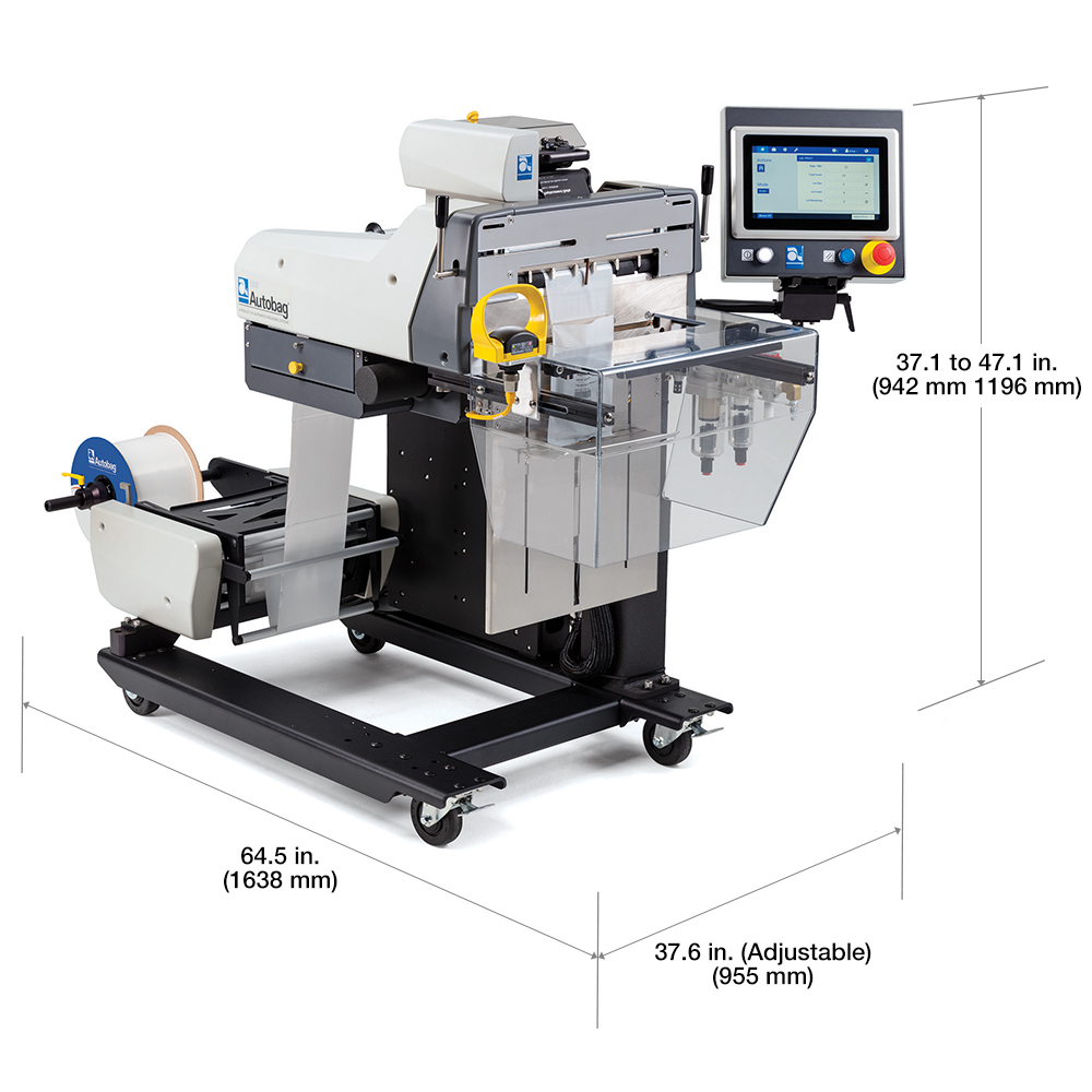 Autobag 550 Bagging Systems with dimensions
